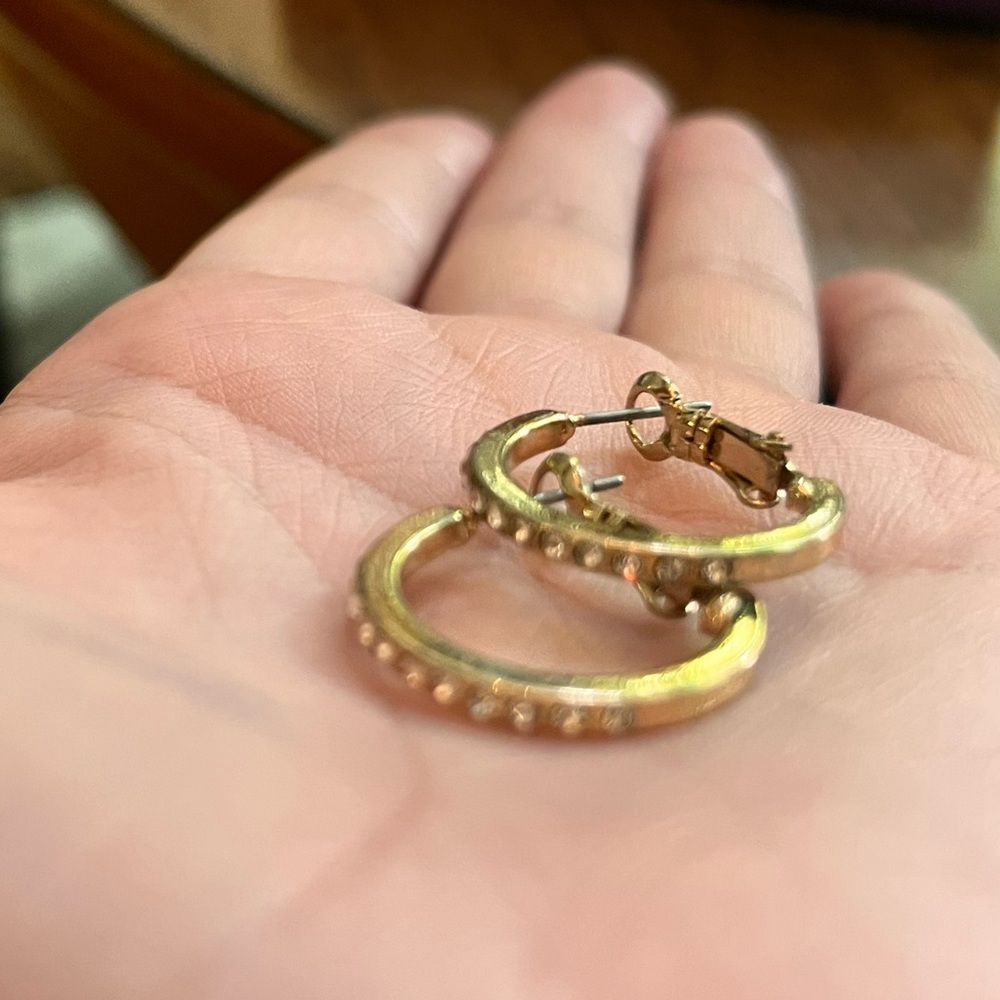 Mini Gold Hoops - Picture 3 of 3